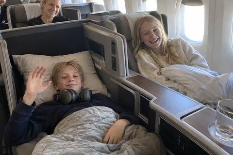 Erik Lindqvist in Thai Airways business class